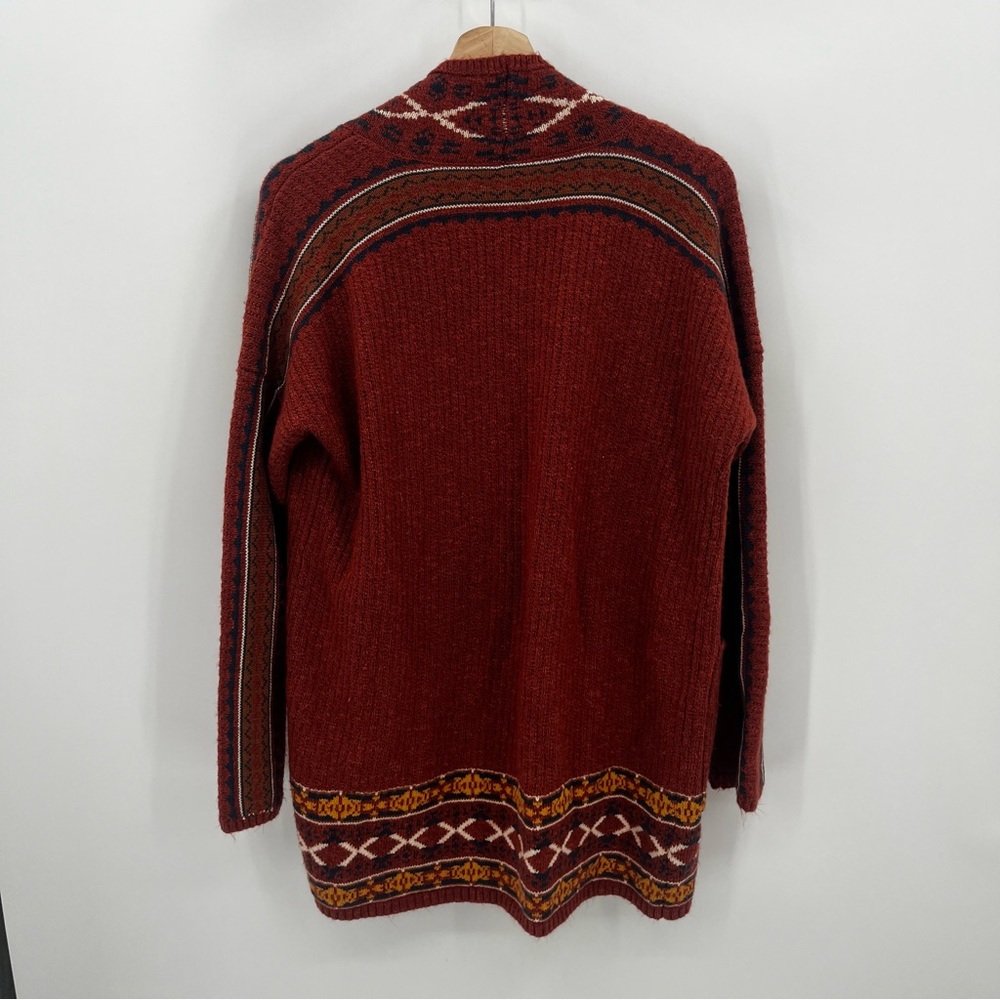 Rust Patterned Women's Sweater - Picture 9 of 12